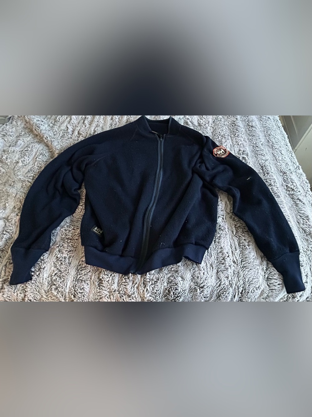 Men's Helly Hanson Navy Full-Zip Bomber Jacket